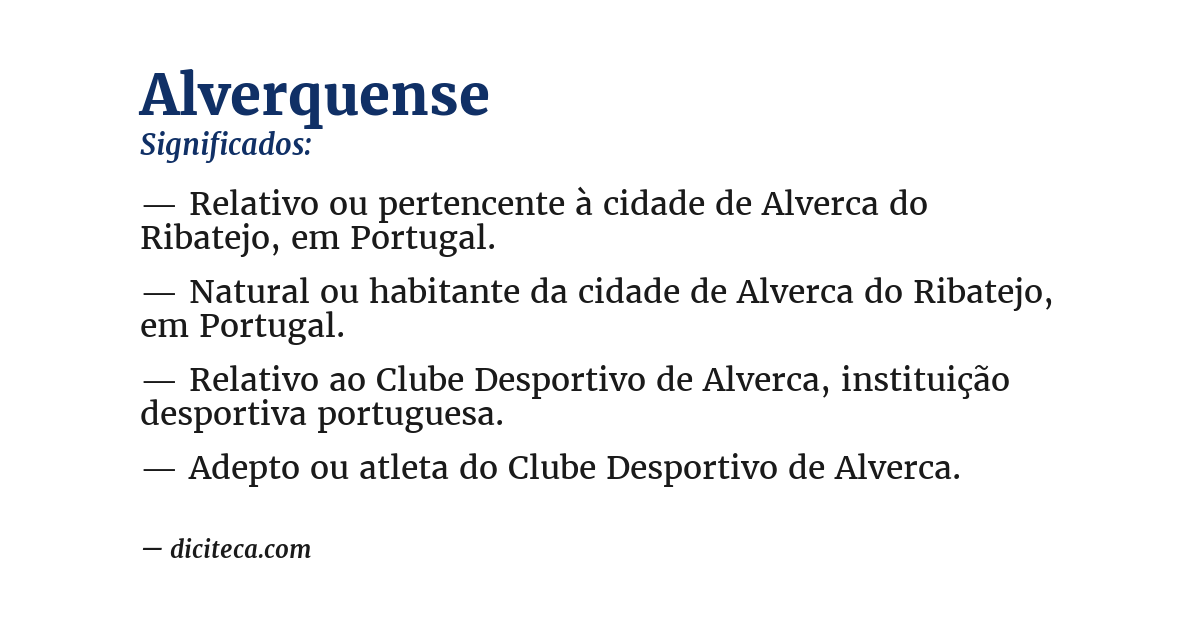 Significado de alverquense