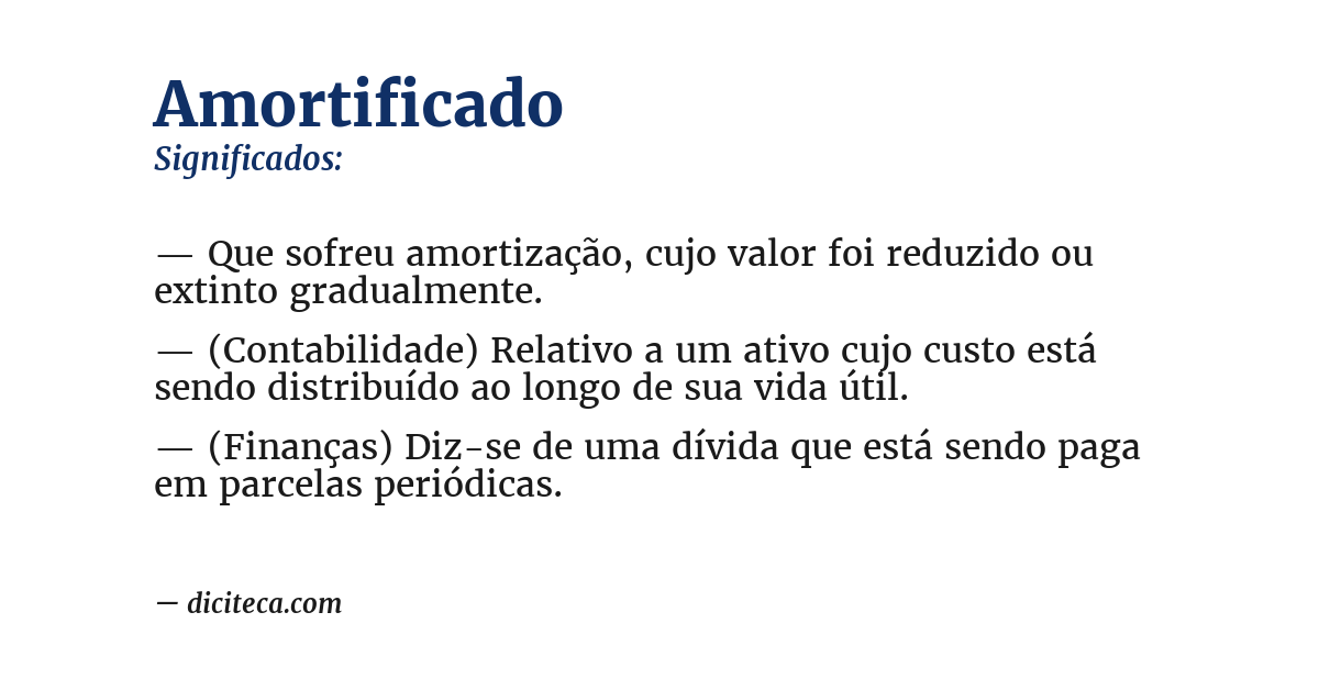 Significado de amortificado