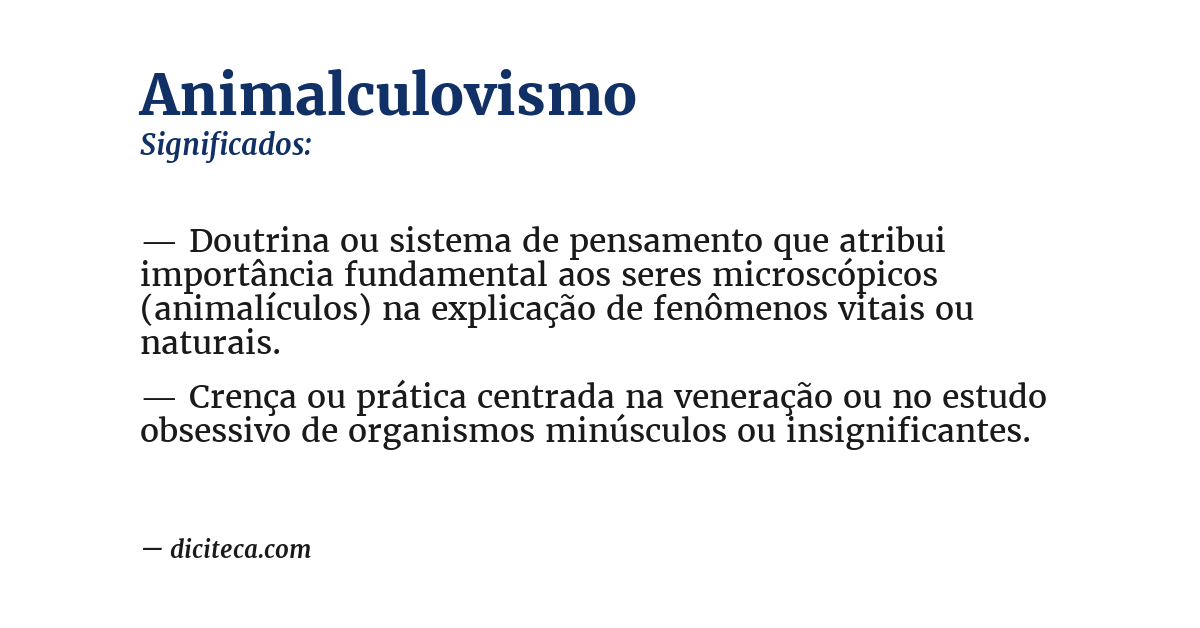 Significado de animalculovismo