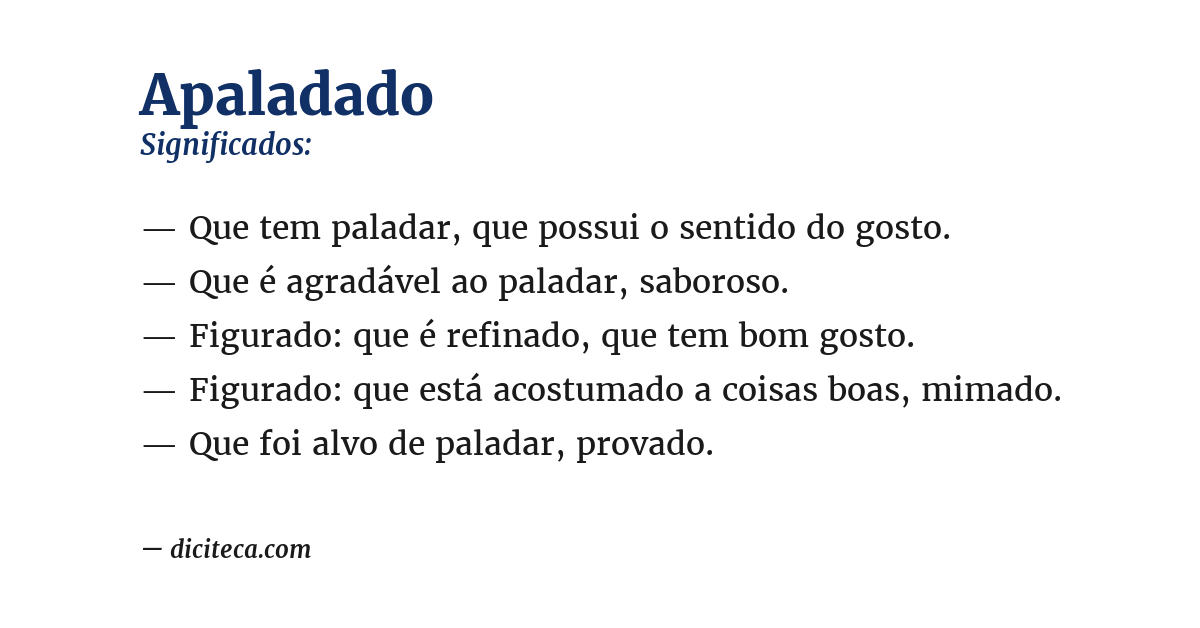 Significado de apaladado