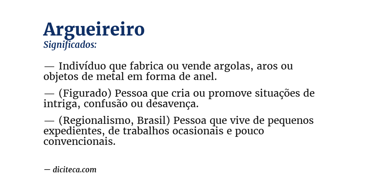 Significado de argueireiro