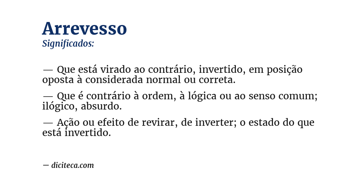 Significado de arrevesso