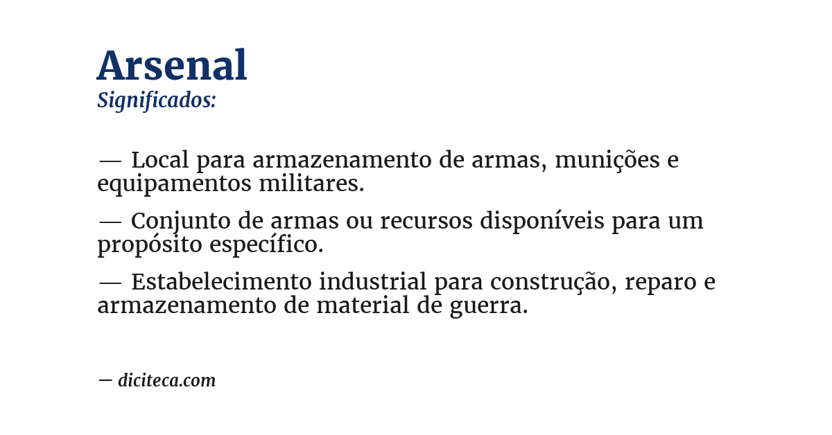 Significado de arsenal