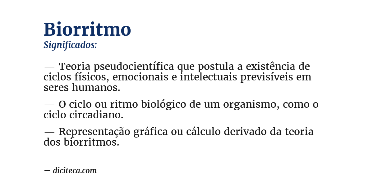 Significado de biorritmo
