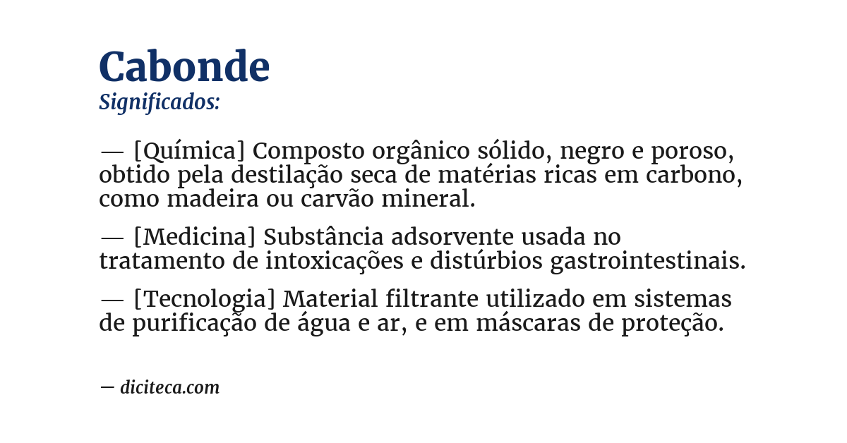 Significado de cabonde