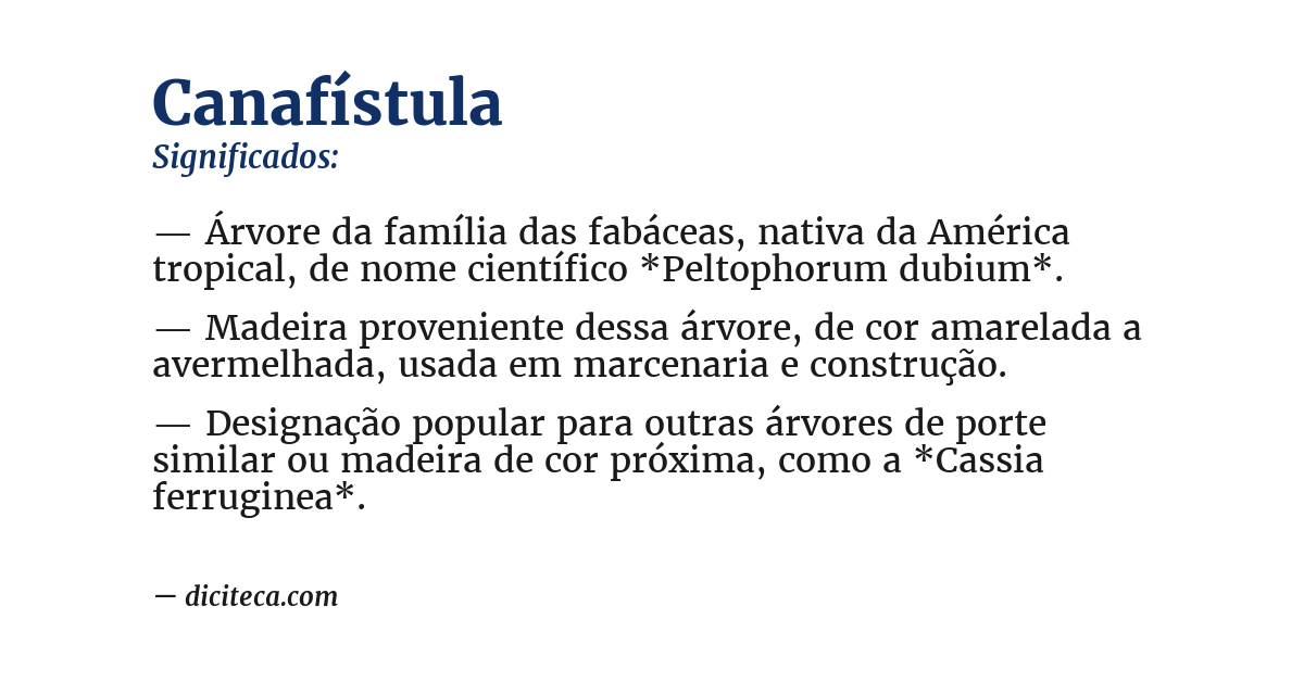 Significado de canafístula