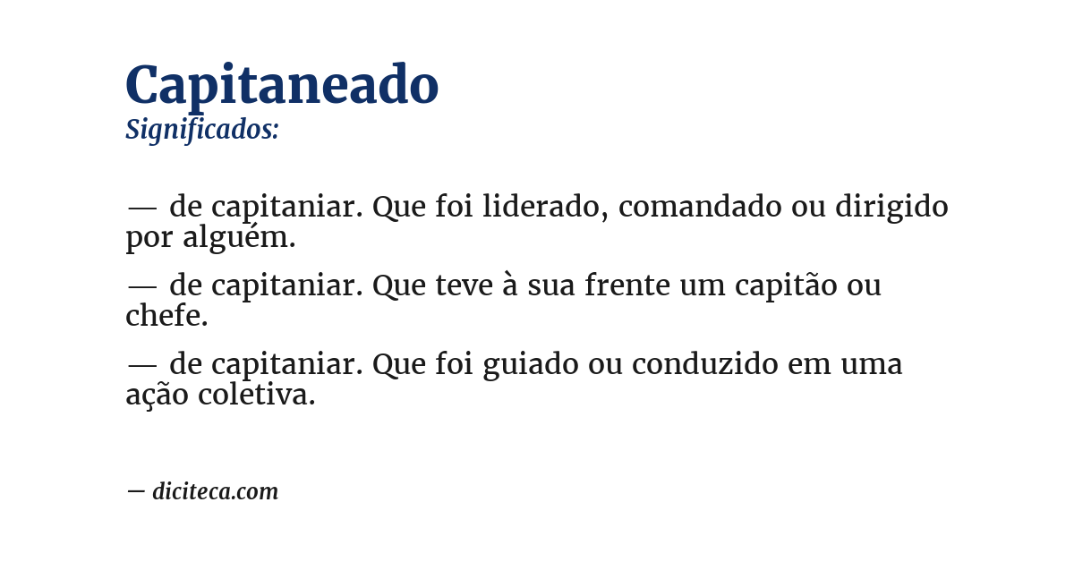 Significado de capitaneado