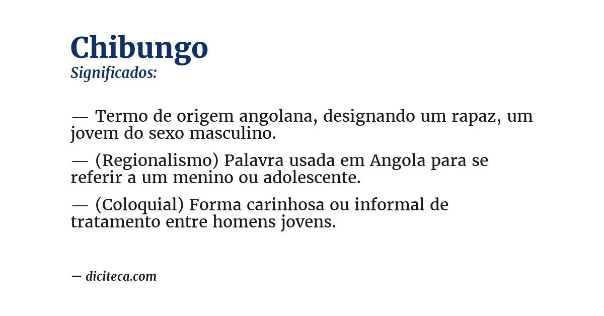 Significado de chibungo