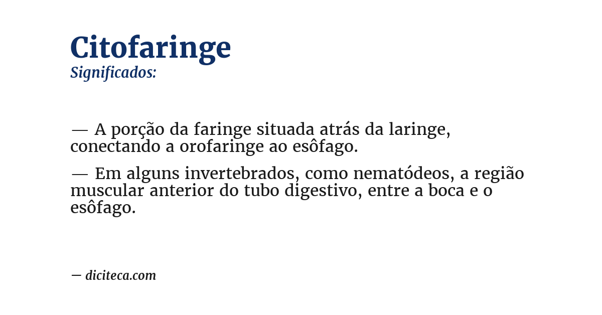 Significado de citofaringe