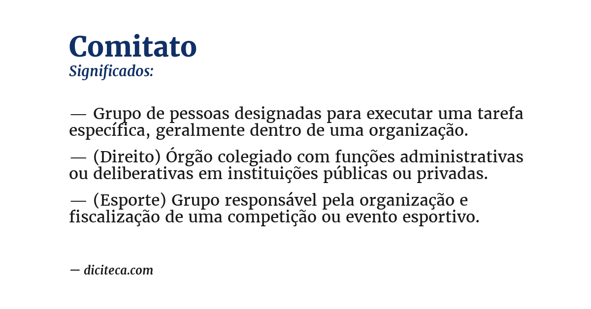 Significado de comitato