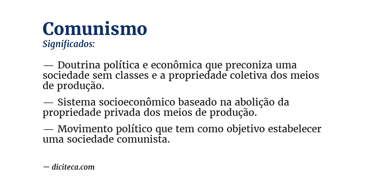 Significado de comunismo