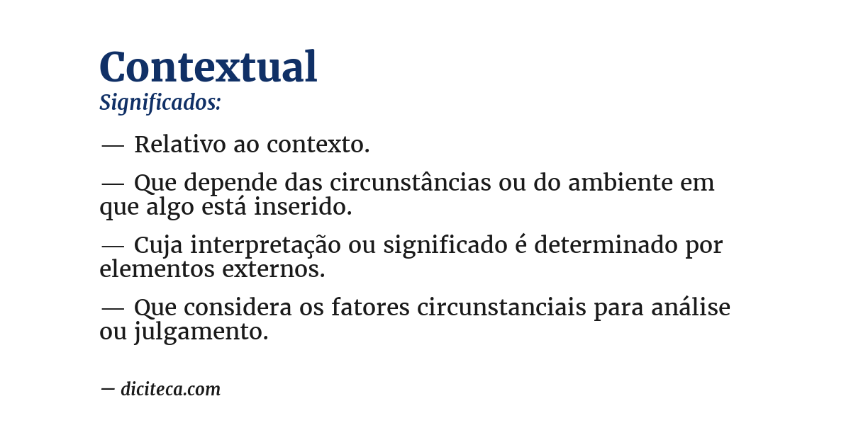 Significado de contextual