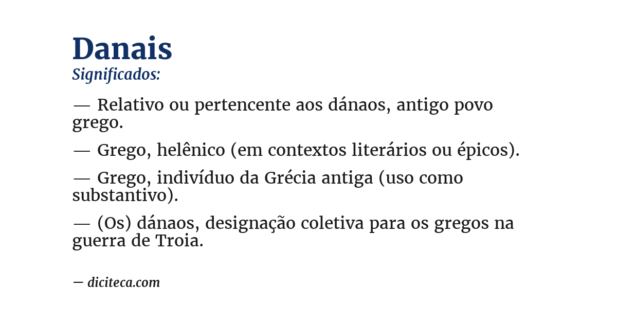 Significado de danais