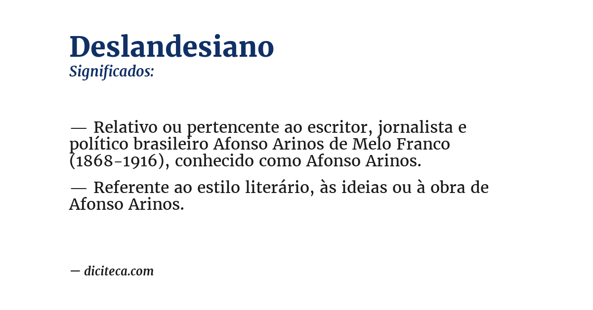 Significado de deslandesiano