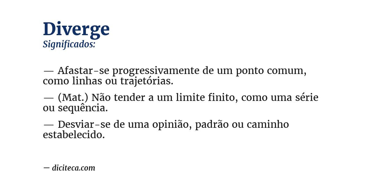 Significado de diverge