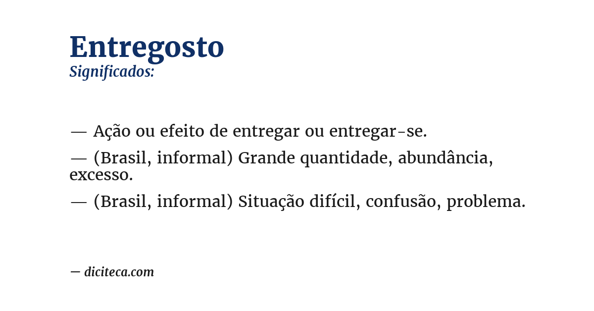 Significado de entregosto