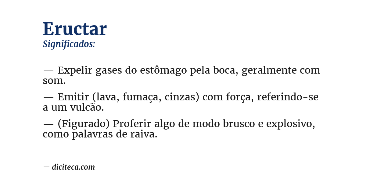 Significado de eructar