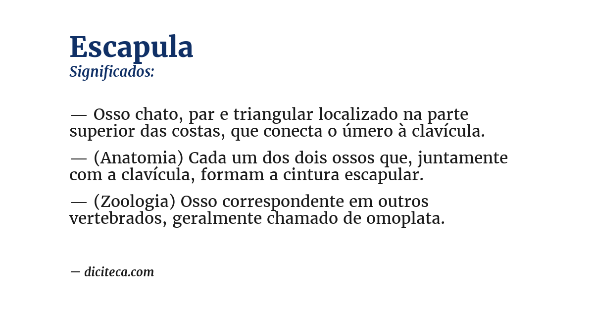 Significado de escapula
