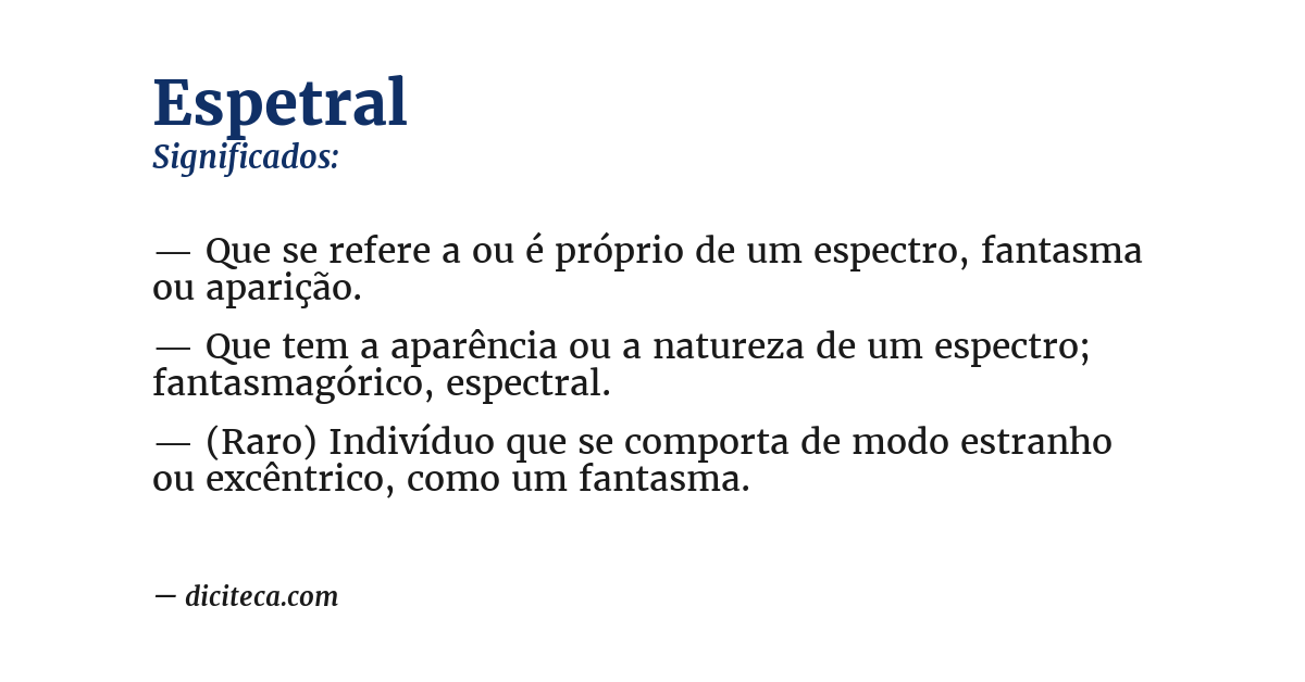 Significado de espetral