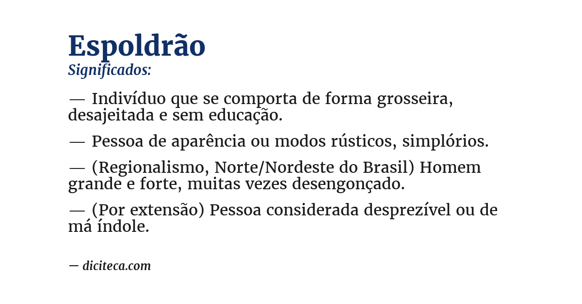 Significado de espoldrão