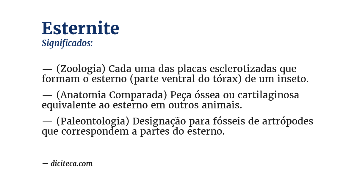 Significado de esternite