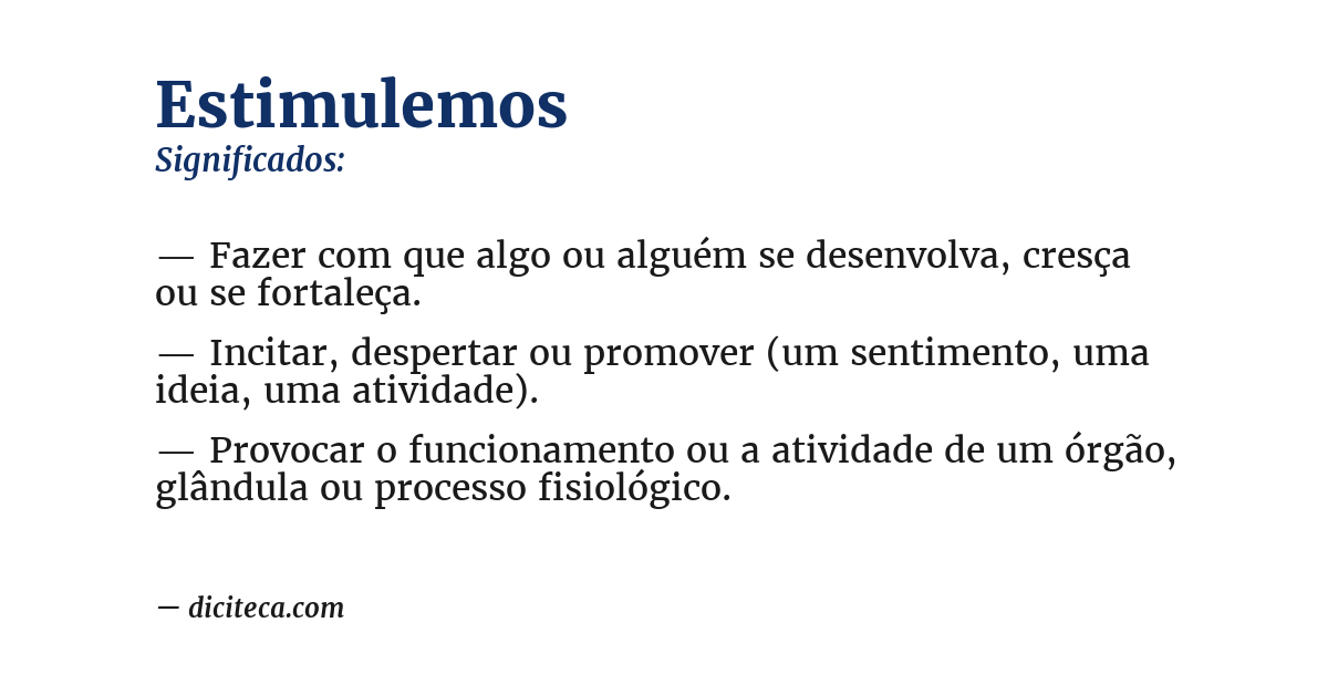 Significado de estimulemos