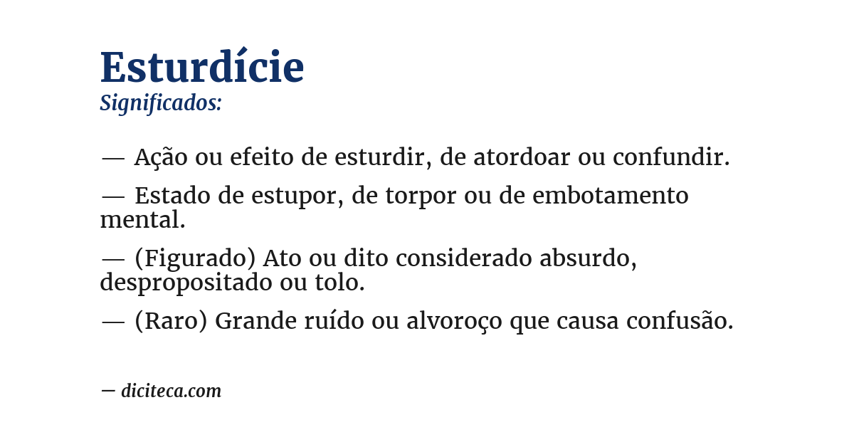 Significado de esturdície