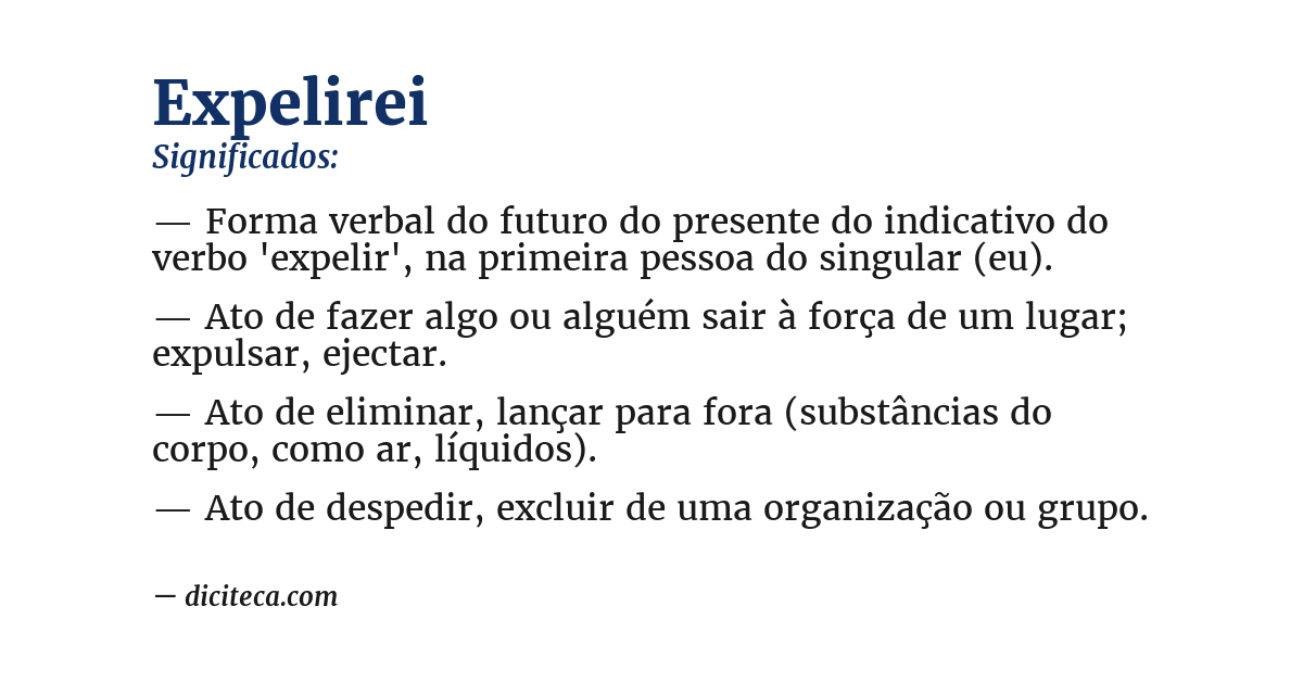 Significado de expelirei