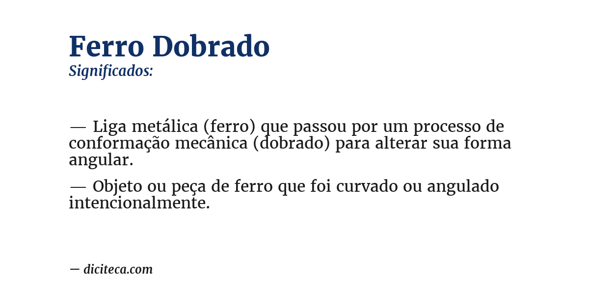 Significado de ferro dobrado