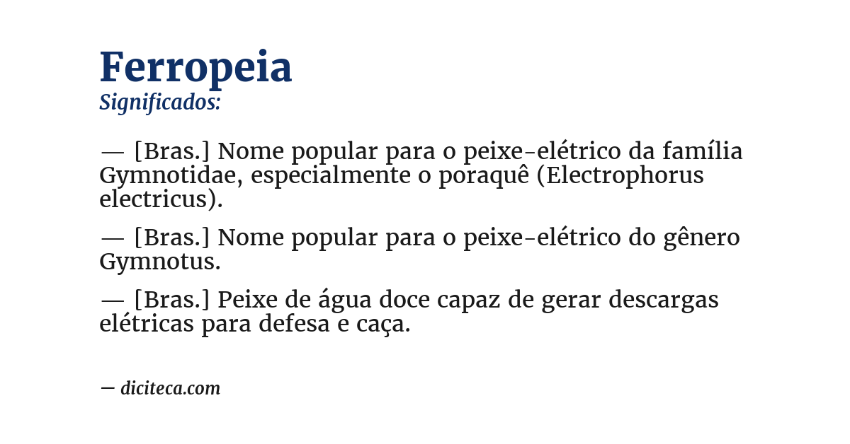 Significado de ferropeia