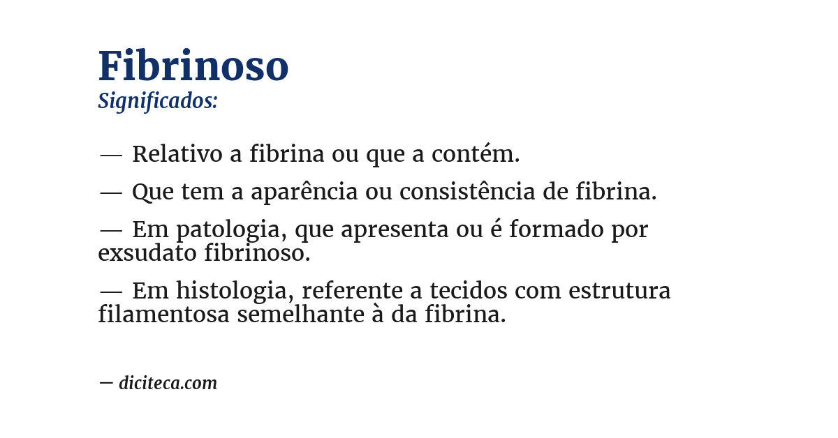 Significado de fibrinoso