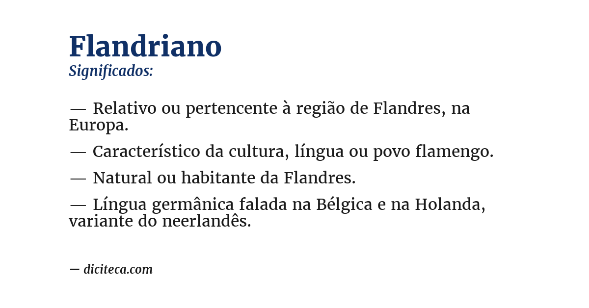 Significado de flandriano