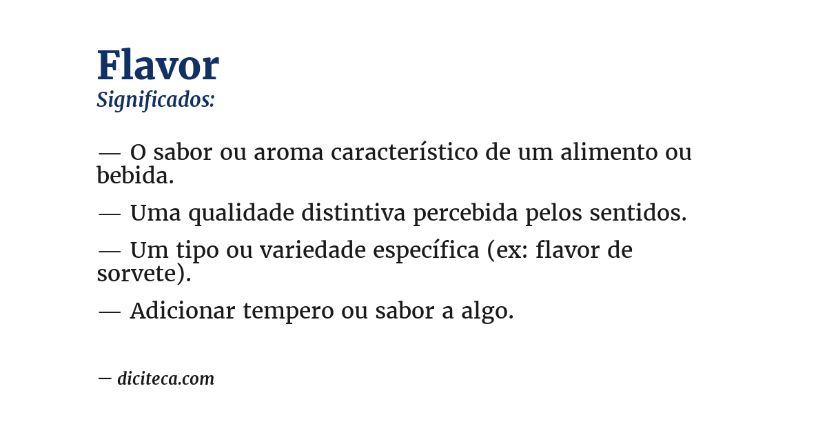 Significado de flavor