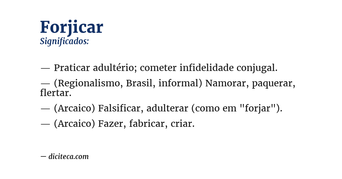 Significado de forjicar