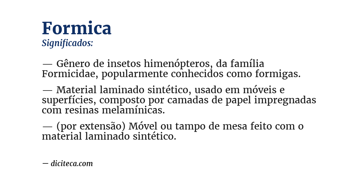 Significado de formica