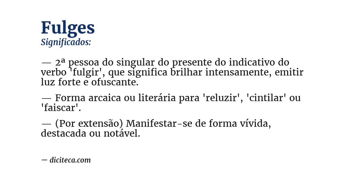 Significado de fulges