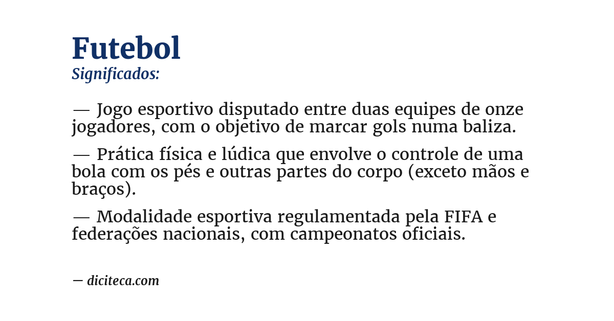 Significado de futebol