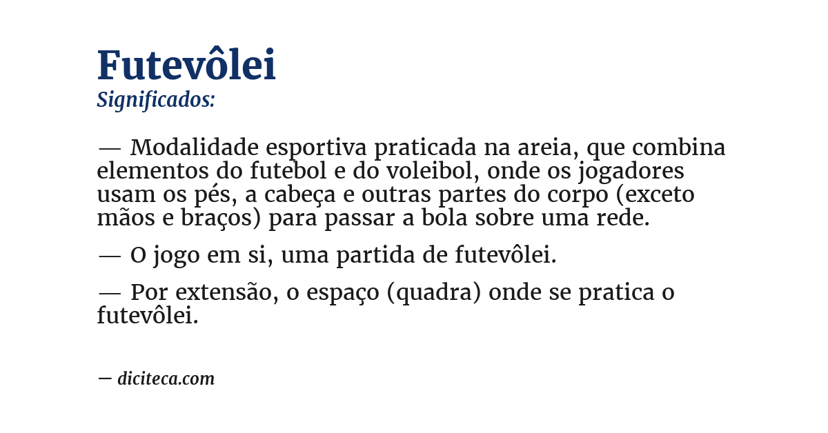 Significado de futevôlei
