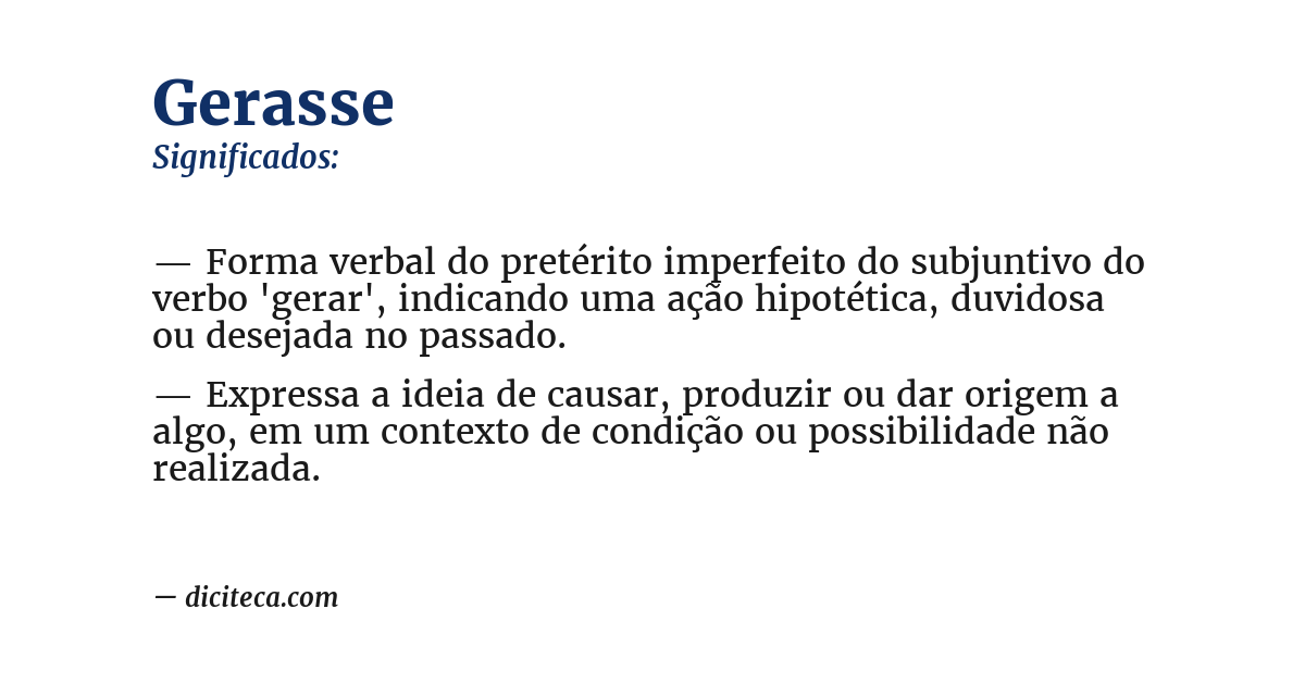 Significado de gerasse