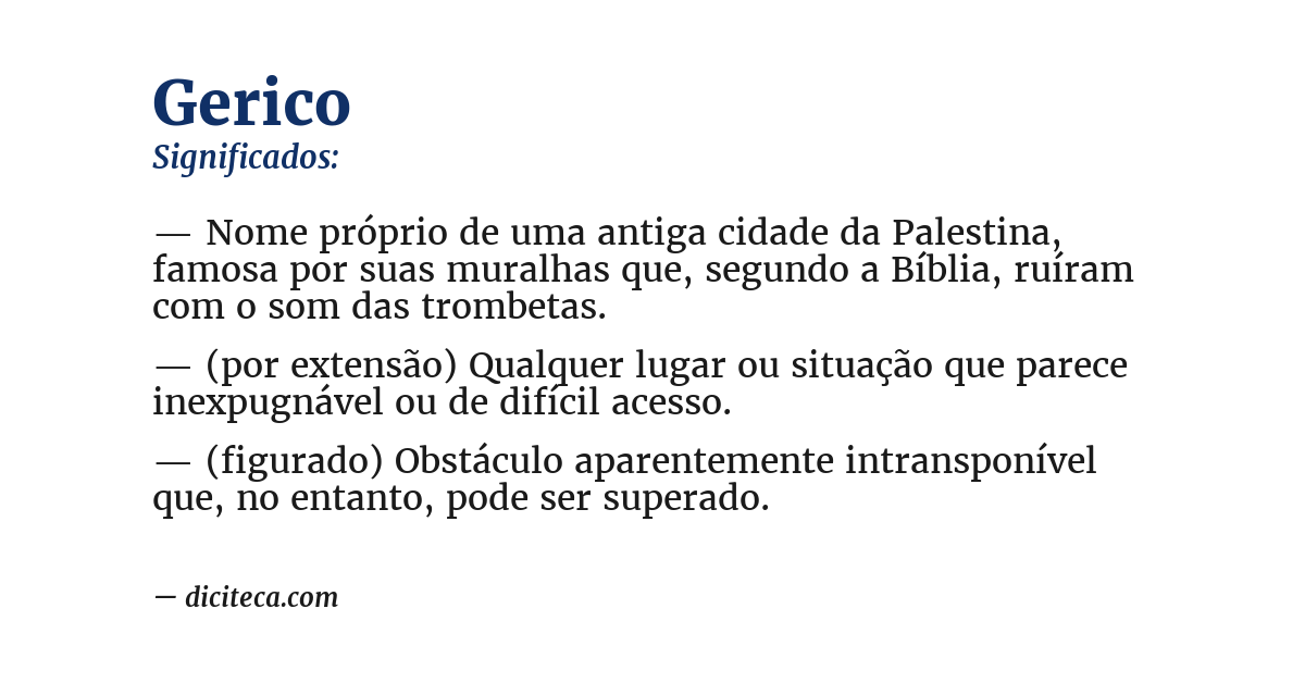 Significado de gerico