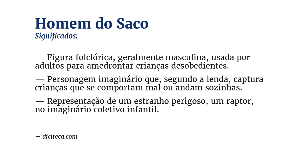 Significado de homem do saco