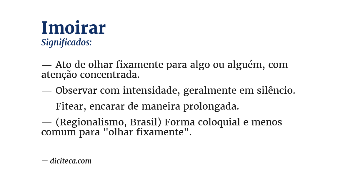 Significado de imoirar
