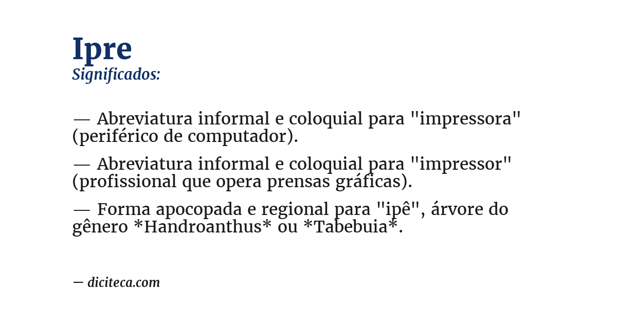 Significado de ipre