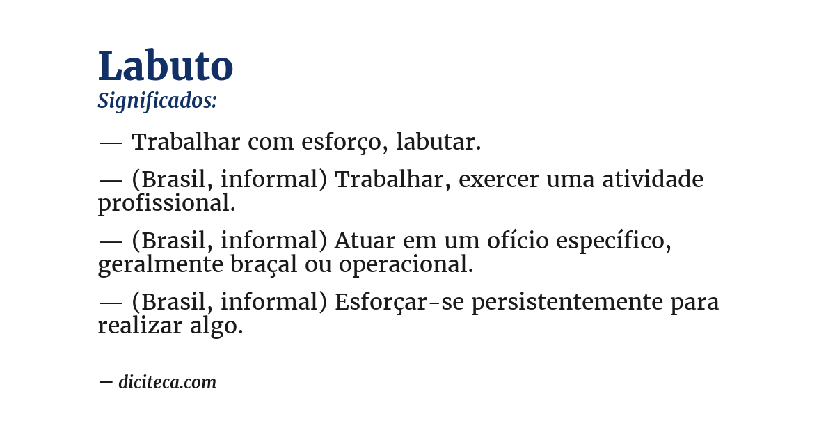 Significado de labuto