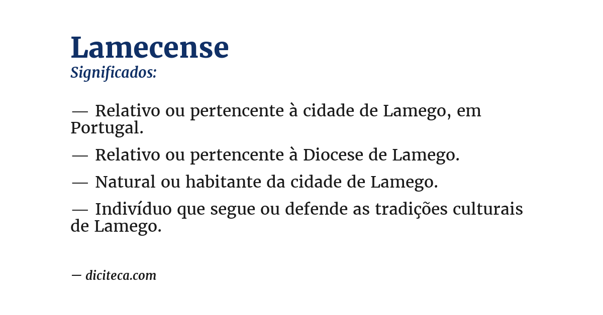 Significado de lamecense
