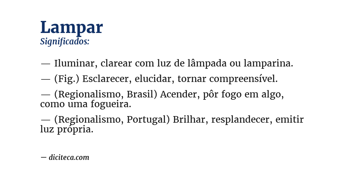 Significado de lampar