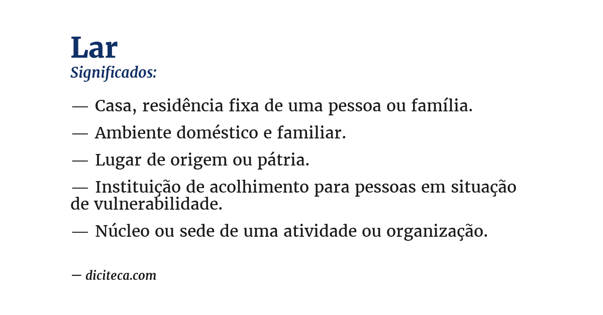 Significado de lar