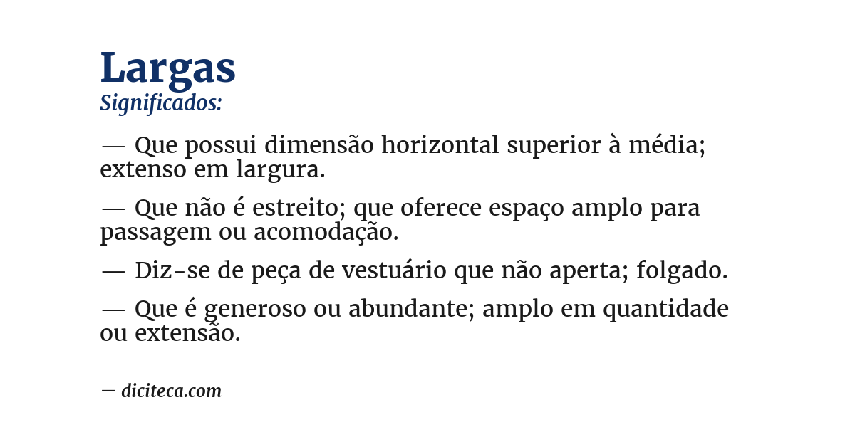 Significado de largas