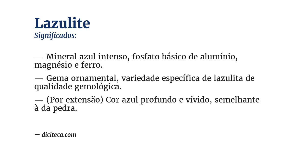 Significado de lazulite