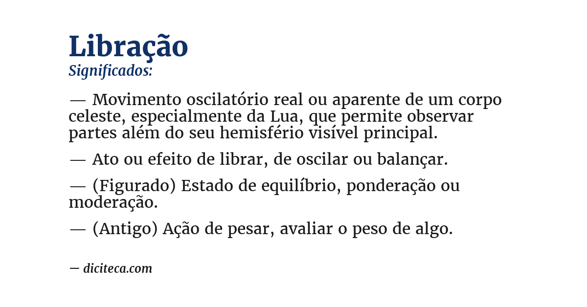 Significado de libração